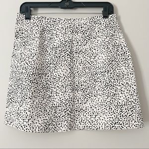 Urban Outfitters white denim mini skirt with black dots size medium